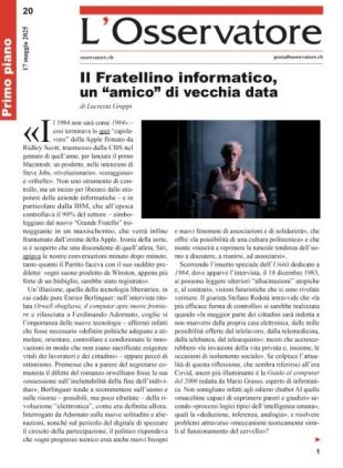 L'Osservatore - 17 Maggio 2025