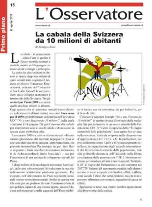 L'Osservatore - 11 Aprile 2026