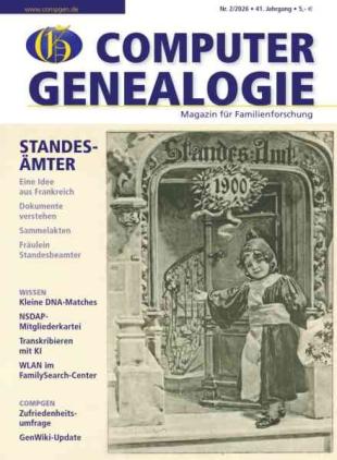 Computer Genealogie - Juni 2026