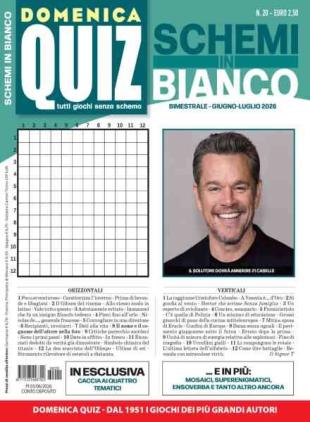 Domenica Quiz Schemi in Bianco - Giugno-Luglio 2026