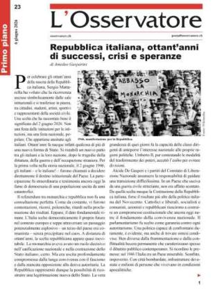 L'Osservatore - 6 Giugno 2026