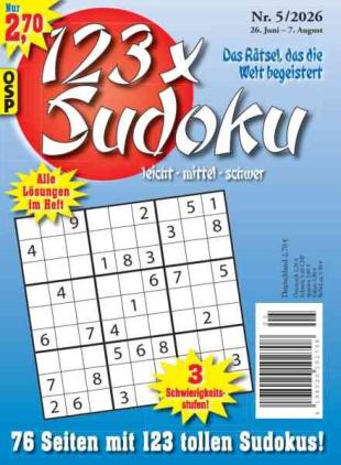 123 x Sudoku - Nr 5 2026