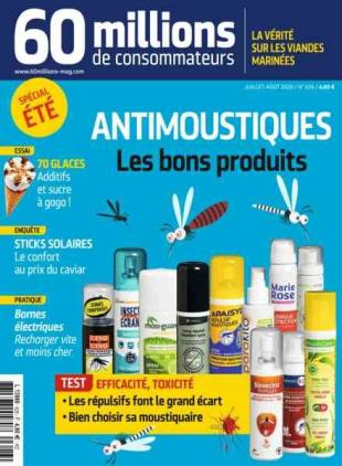 60 Millions de Consommateurs - Juillet-Aout 2026