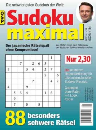 Sudoku Maximal - Nr 4 2026