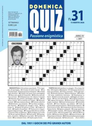 Domenica Quiz N3891 - 13 Agosto 2026