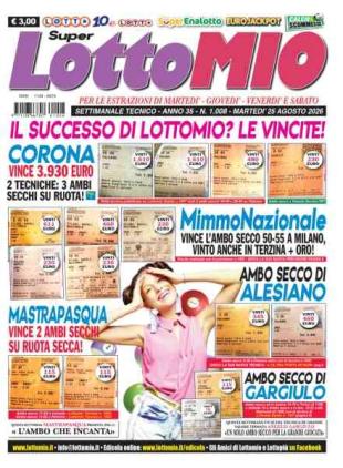 Lottomio del Giovedi - 25 Agosto 2026