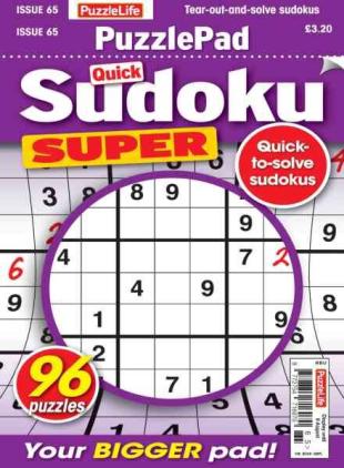 PuzzleLife PuzzlePad Sudoku Super - August 2026
