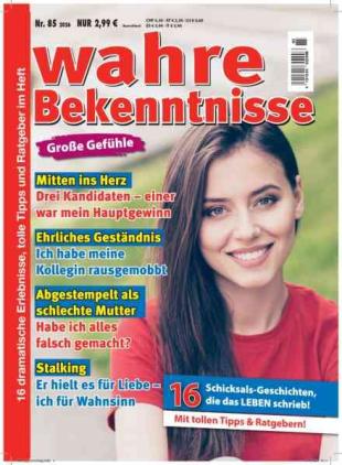 Wahre Bekenntnisse - Juli 2026