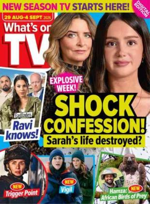 What's on TV - 29 August 2026