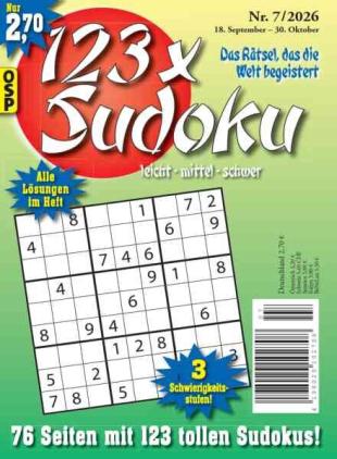 123 x Sudoku - Nr 7 2026