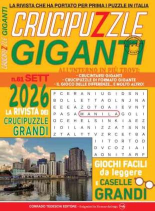 Crucipuzzle Giganti - Settembre 2026