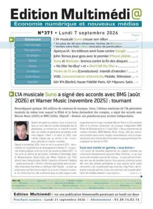 Edition Multimedia - 7 Septembre 2026