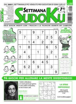 Settimana Sudoku - 9 Ottobre 2026